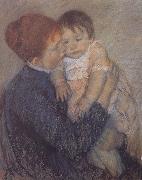 Mary Cassatt Agatha with her child painting